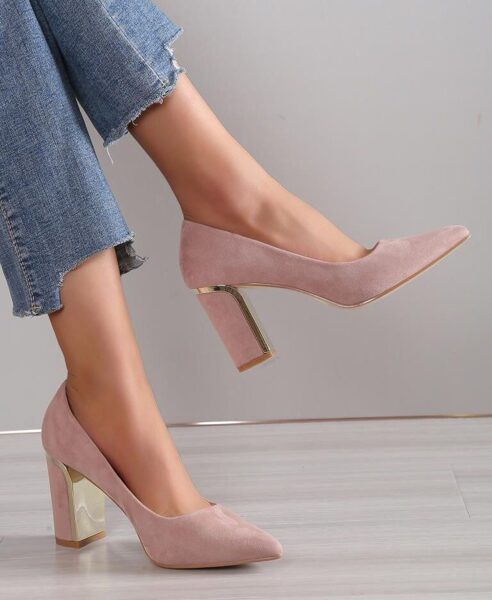 Suede shoes - POWDER PINK