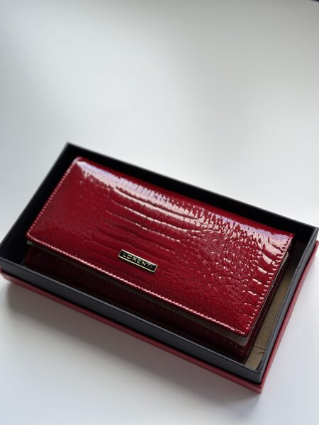 Women's leather wallet LORENTI Red