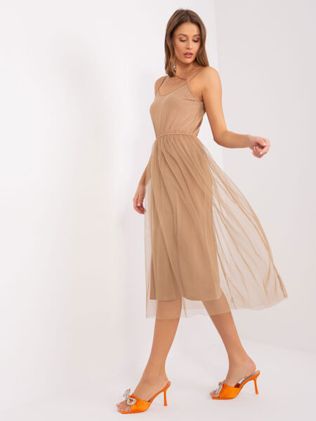 Camel cocktail dress