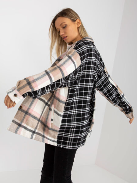 Checked shirt with pockets and long sleeves