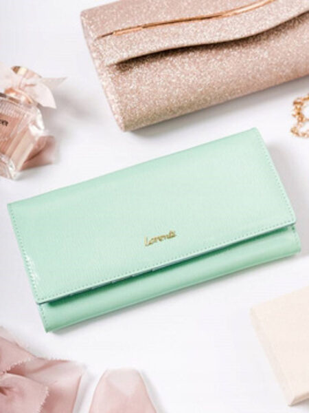 Women's Mint leather wallet